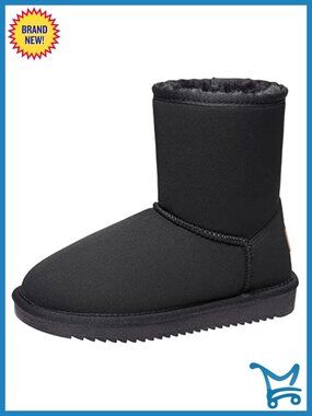 Warm Faux Fur Lined Ankle Booties Snow Boots Slip On Winter Boots